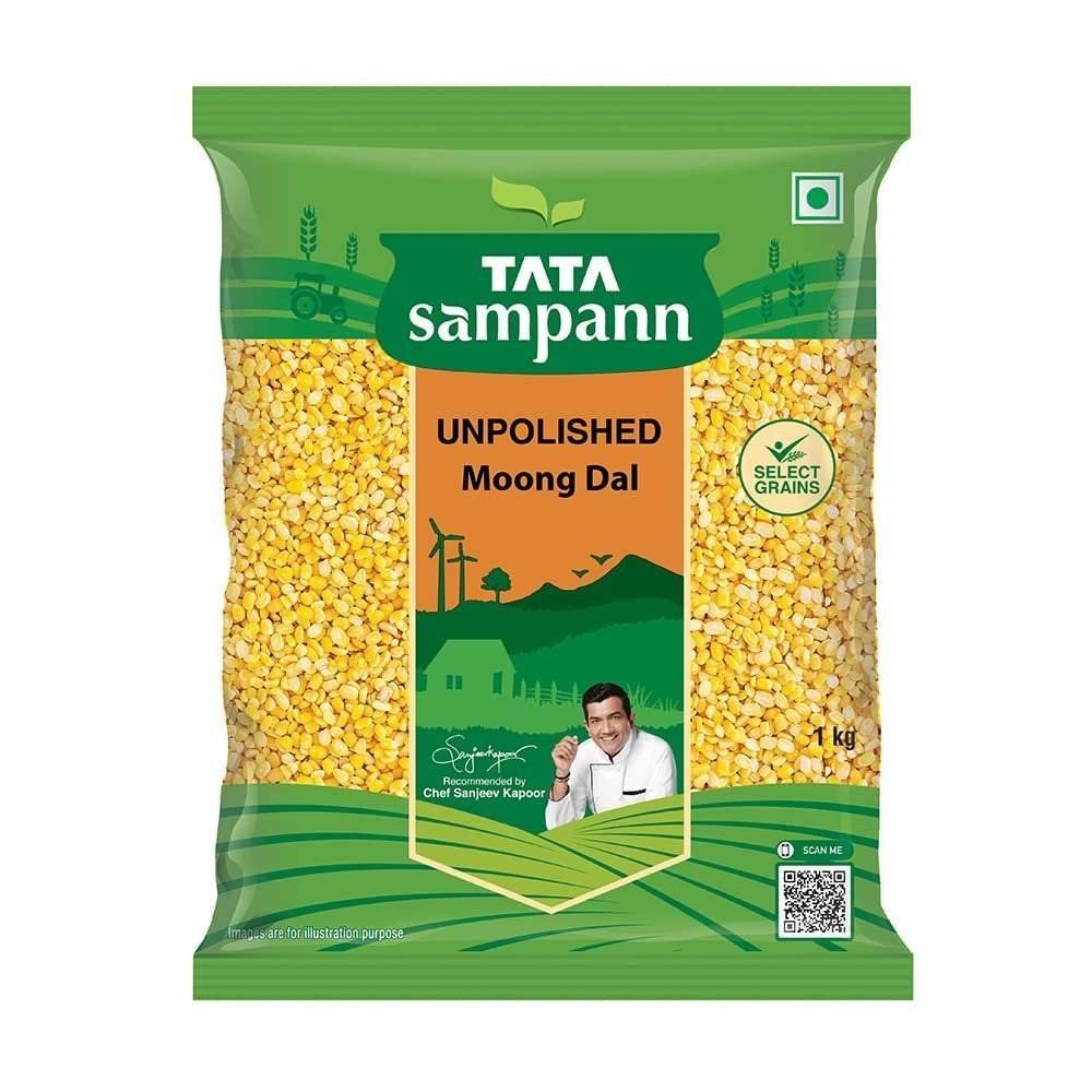 uk61AdBfnafWL-1.jpg Tata Sampann Unpolished Moong Dal (Split), 1Kg - Fast UK Delivery - Image 1