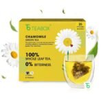 Teabox Premium Green Tea With Chamomile Flowers | 100% Whole Leaf Green Tea From The Himalayas | 25 Tea Bags (Low Caffeine) - Fast UK Delivery