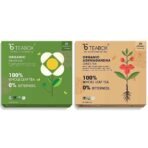 Teabox Organic Darjeeling Green Tea 25 Teabags & Teabox Organic Ashwagandha Green Tea 25 Teabags - Fast UK Delivery