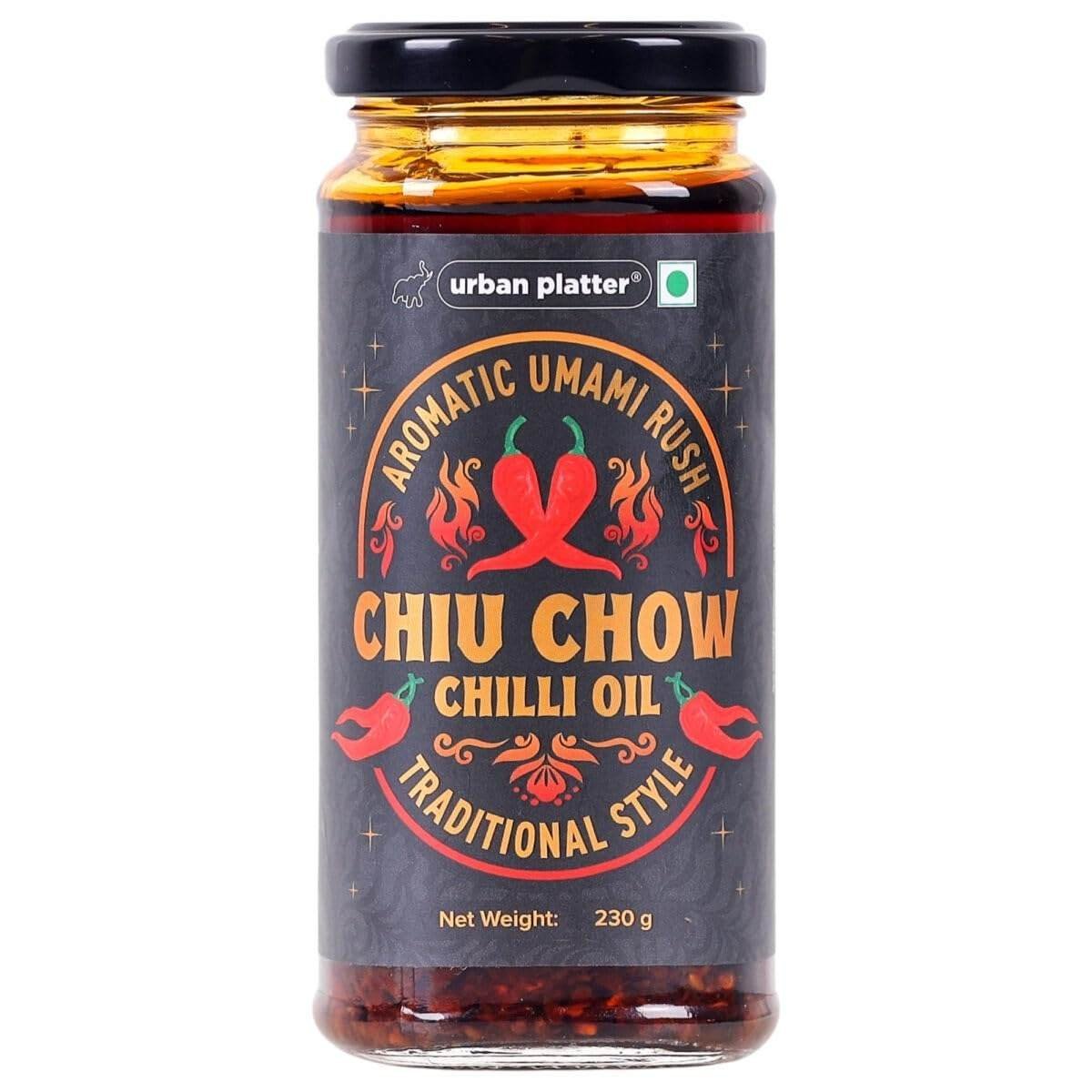 uk61BZQgLAxoL-1.jpg Urban Platter Chiu Chow Chilli Oil, 230 g (Spicy | Umami | Dip | Spread | Drizzle) - Fast UK Delivery - Image 1