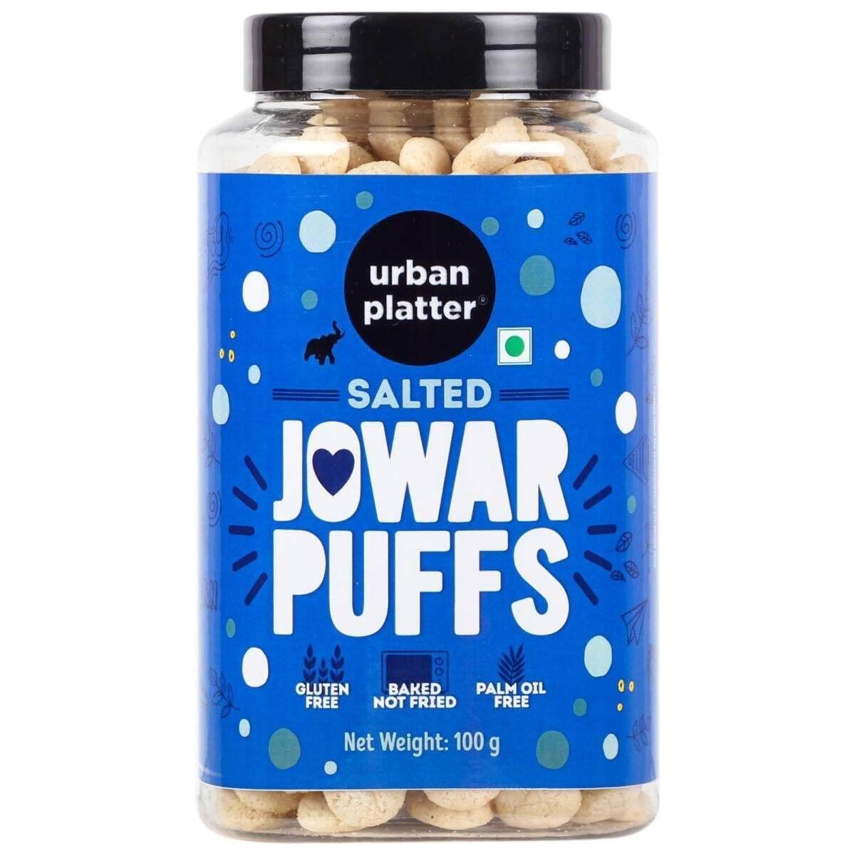uk61CEiqA48uL-1.jpg Urban Platter Salted Jowar Puffs, 100g (Gluten Free, Palm Oil Free, Baked Not Fried) - Fast UK Delivery - Image 1