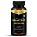 Vedic Roots Pure Shilajit Capsule for Men,Shilajeet Ashwagandha Safed Musli Testosterone Capsule (500mg) Muscle Power Strength Energy Supplement - 60 Capsule - Fast UK Delivery