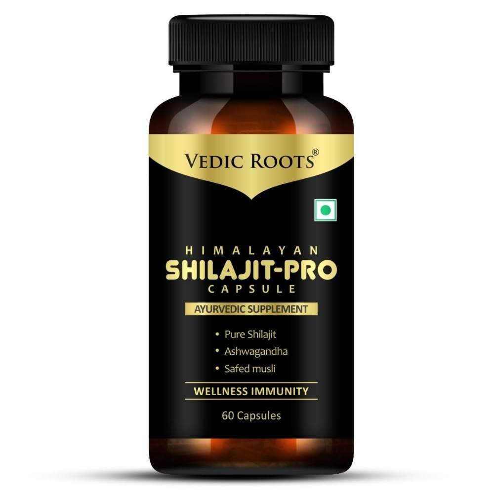 uk61CdRzzFwQL.jpg Vedic Roots Pure Shilajit Capsule for Men,Shilajeet Ashwagandha Safed Musli Testosterone Capsule (500mg) Muscle Power Strength Energy Supplement - 60 Capsule - Fast UK Delivery - Image 1