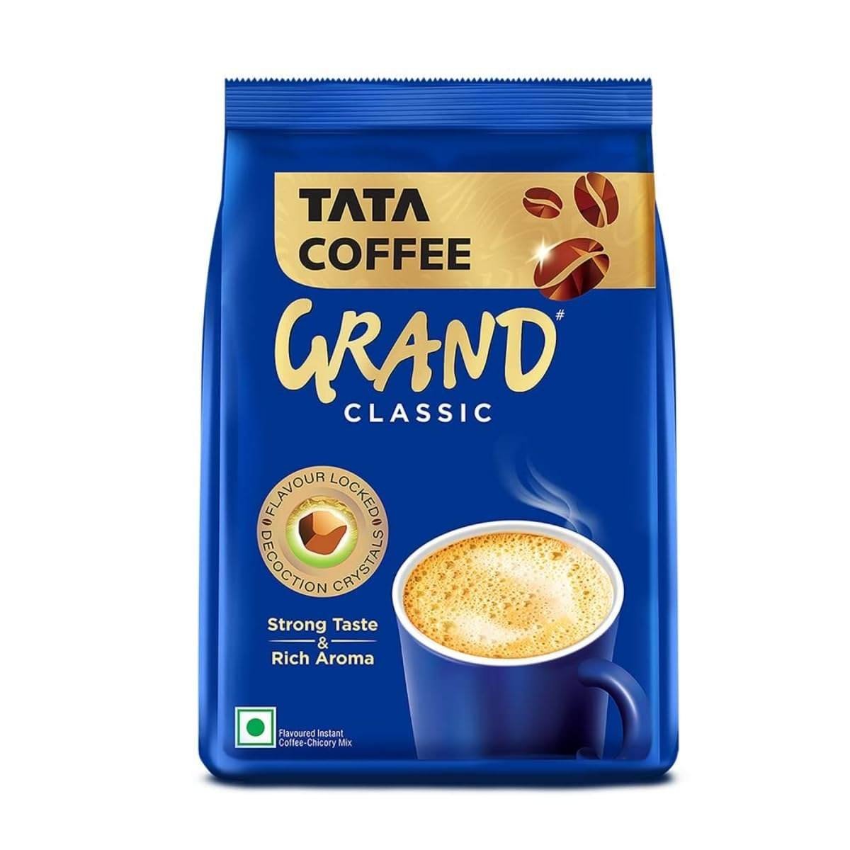 uk61D5wlbFzDL-1.jpg Tata Coffee Grand Classic Instant Coffee, 100g Pack, Instant Coffee-Chicory Mixture, Special Hotel Blend, Fresh Taste & Rich Aroma, Arabica And Robusta Beans, Strong Coffee - Fast Shipping to USA & Canada - Image 1