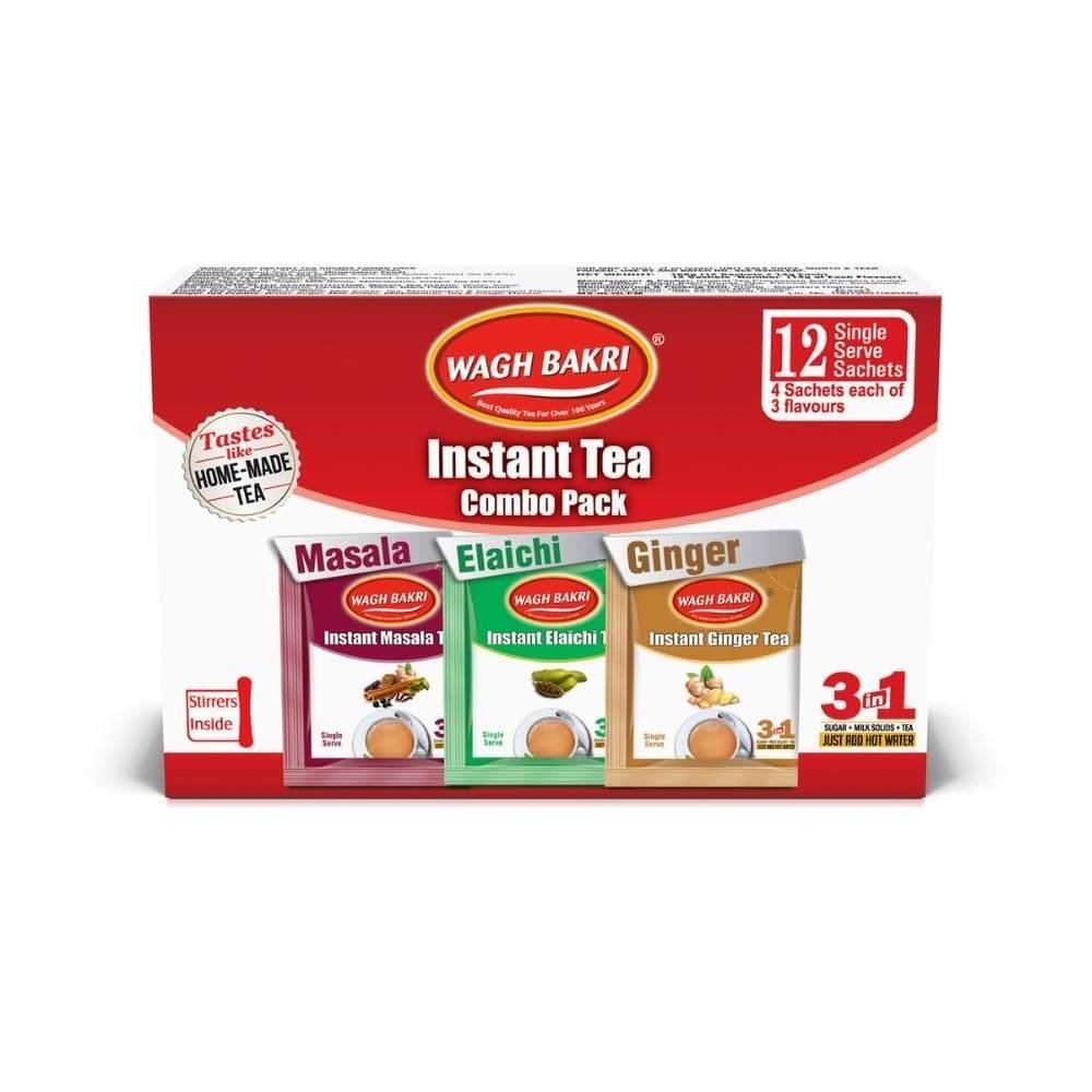 uk61DCPOoBViL-1.jpg Wagh Bakri Instant Tea Premix Combo, 168 Grams, Ginger Powder - Fast UK Delivery - Image 1