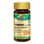 Zandu Turmeric Tablets with 100% Pure Turmeric Extract for Enhanced Immunity | Anti-allergic, Anti Inflammatory & Anti-Oxidant | Natural Cough & Cold Relief Formula (60 Tabs) - Fast UK Delivery