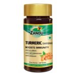 Zandu Turmeric Tablets with 100% Pure Turmeric Extract for Enhanced Immunity | Anti-allergic, Anti Inflammatory & Anti-Oxidant | Natural Cough & Cold Relief Formula (60 Tabs) - Fast UK Delivery