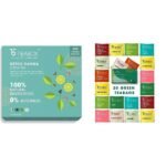Teabox Detox Kahwa Green Tea 100 Teabags & Teabox Green Tea Sampler Bags 20pcs (2pcs X 10 flavors) - Fast UK Delivery