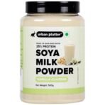 Urban Platter Vanilla SOYA Milk Powder, 500g [Plant-Based / Milk Alternative, Non-GMO & 25% Protein] - Fast UK Delivery