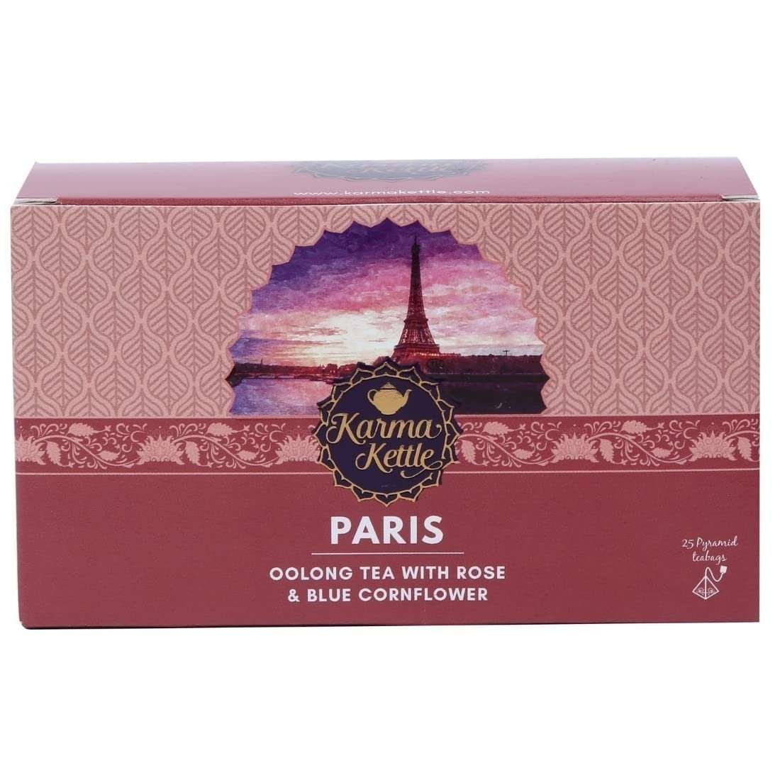 uk61ELJRVBPuL-1.jpg Karma Kettle Paris Rose oolong tea 25 Pyramid Teabags - Fast UK Delivery - Image 1