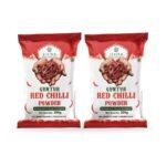 Jivika Guntur Red Chilli Powder | Lal Mirchi Powder | Red Hot Chilli | No added Flavours and Colours | 200g (Pack Of 2) - Fast Shipping to USA & Canada