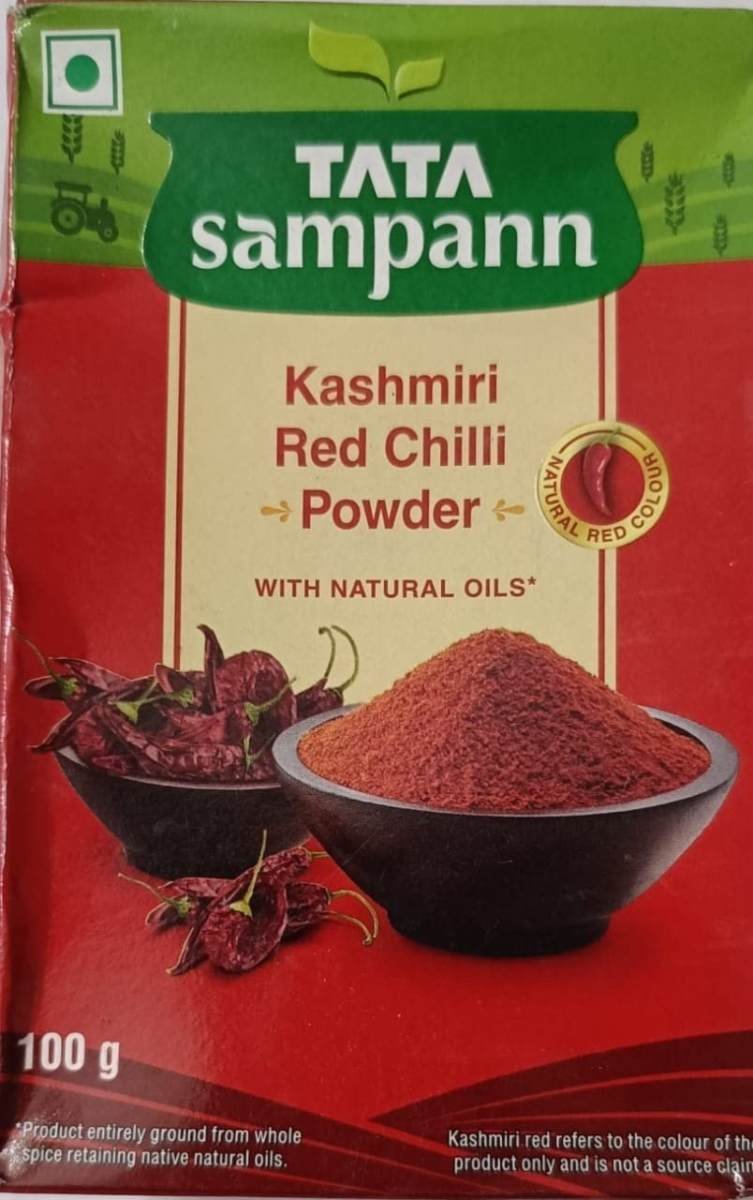 uk61G8ZHnqOL-1.jpg Tata Sampann Kashmiri Red Chilli Powder 100gm - Pack of 2 - Fast UK Delivery - Image 1