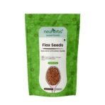 Neuherbs Raw & Unroasted Flax Seeds For Eating -400g | Omega-3 Flax Seeds For Hair Growth | Rich With Fiber For Weight Management | Alsi Seeds - Fast UK Delivery