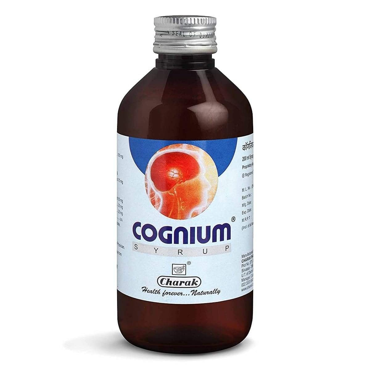 uk61HjXikO1jL-1.jpg Charak Cognium - Bottle of 200ml Syrup - Fast UK Delivery - Image 1