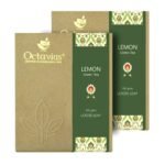 Octavius | Lemon Green Tea - 100Gm (Pack of 2) | 100 Cups | 100% Natural Ingredients | Loose Leaf | Lemon Extracts | Rich in Vitamin C |Antioxident Rich | Boost Immunity | Improves Metabolism | 200 Gm Box - Fast UK Delivery