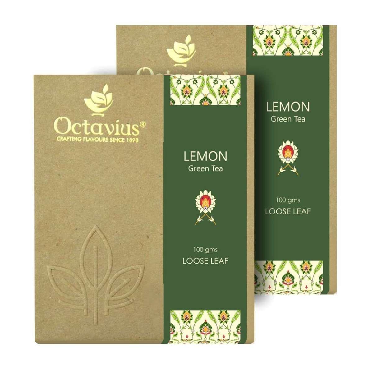 uk61I4GIdDwtL-1.jpg Octavius | Lemon Green Tea - 100Gm (Pack of 2) | 100 Cups | 100% Natural Ingredients | Loose Leaf | Lemon Extracts | Rich in Vitamin C |Antioxident Rich | Boost Immunity | Improves Metabolism | 200 Gm Box - Fast UK Delivery - Image 1
