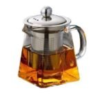 Octavius | Pyramid Shape Borosilicate Glass Tea Pot with Infuser - 900 Ml | Removable Infuser & Lid | Heat Resistant | Green Tea Maker | Loose Leaf Tea Maker | Ideal for 6 to 7 Cups - Fast UK Delivery