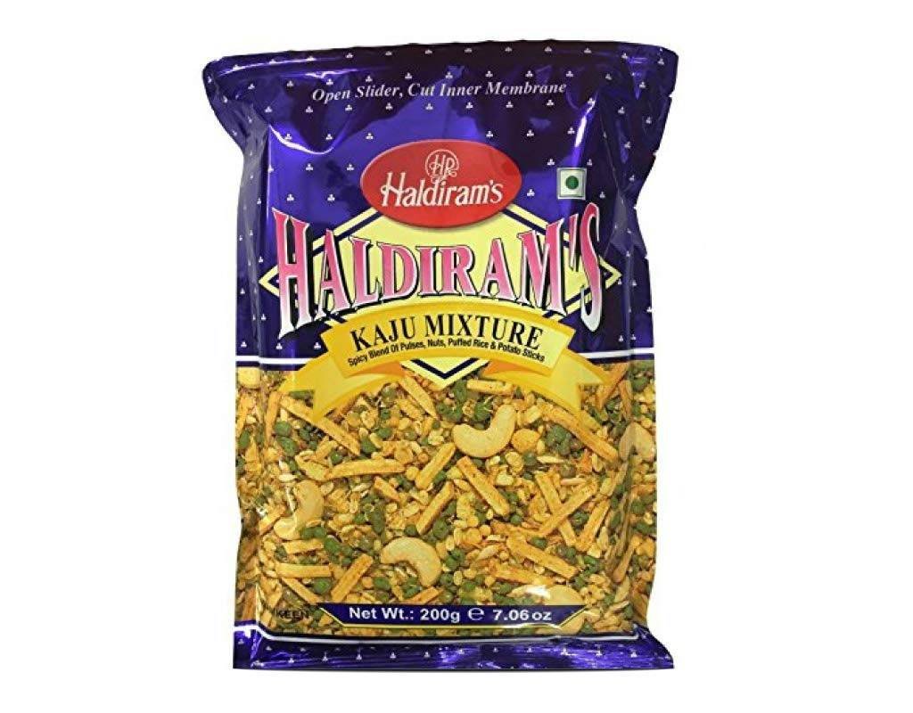 uk61IpoF48N4L-1.jpg Haldiram's Namkeen-Kaju Mixture, Vegetarian, 200 Grams - Fast UK Delivery - Image 1