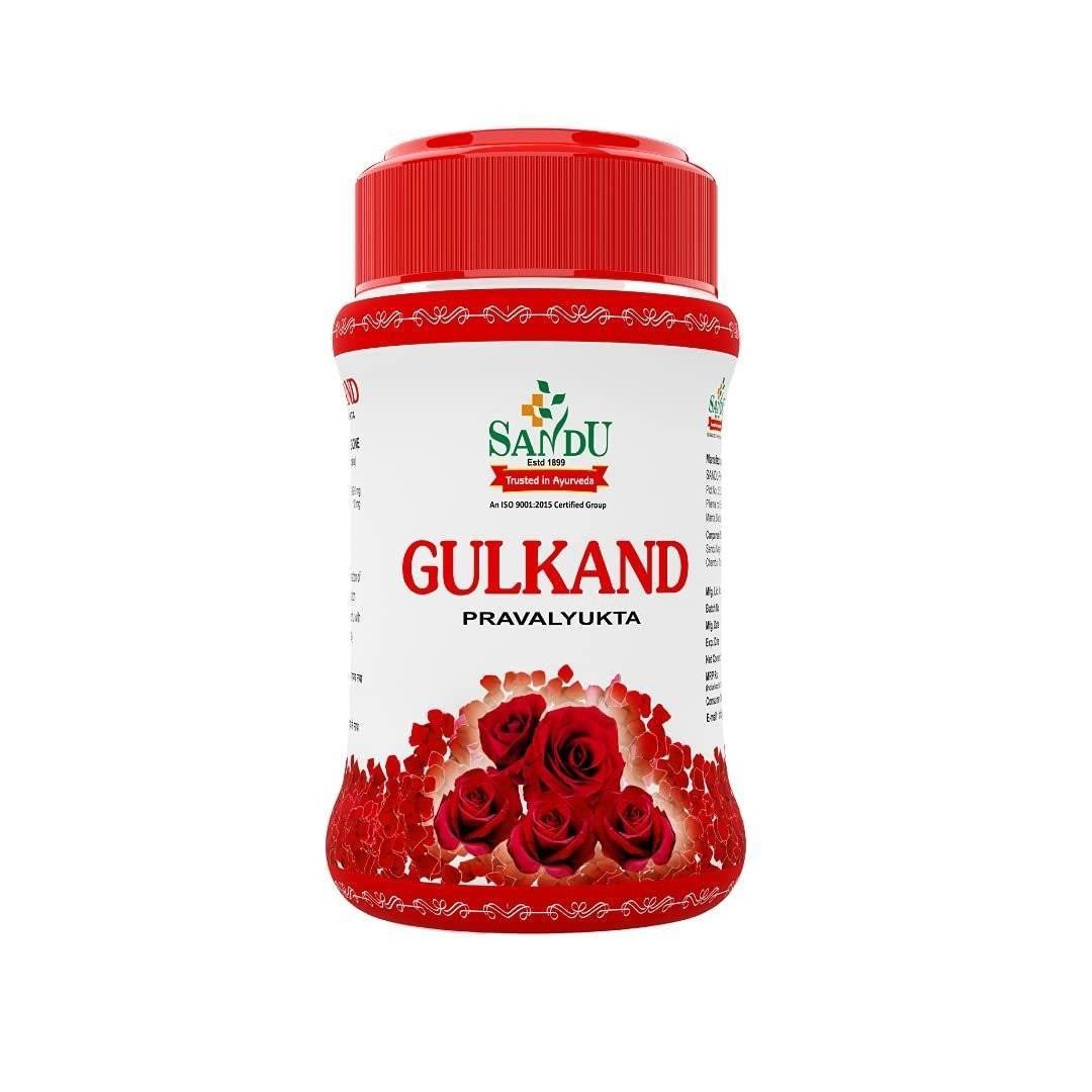 uk61IrGagIp8L-1.jpg Sandu Gulkand (Pravalyukta) | Made Using Organic Hand-Picked Rose Petals | Excellent Coolant (1 Kg) - Image 1