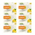 Panchvati Herbals Face and Bathing Soap Lemon Help for Refreshing & Hydrating,Lightens Pigmentation, Anti-Bacterial Combo Pack of 6 (100g each) - Fast UK Delivery