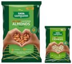 Tata Sampann Pure California Almonds Whole | 1kg Value Pack & Tata Sampann Pure Cashews Whole| 500g - Fast UK Delivery
