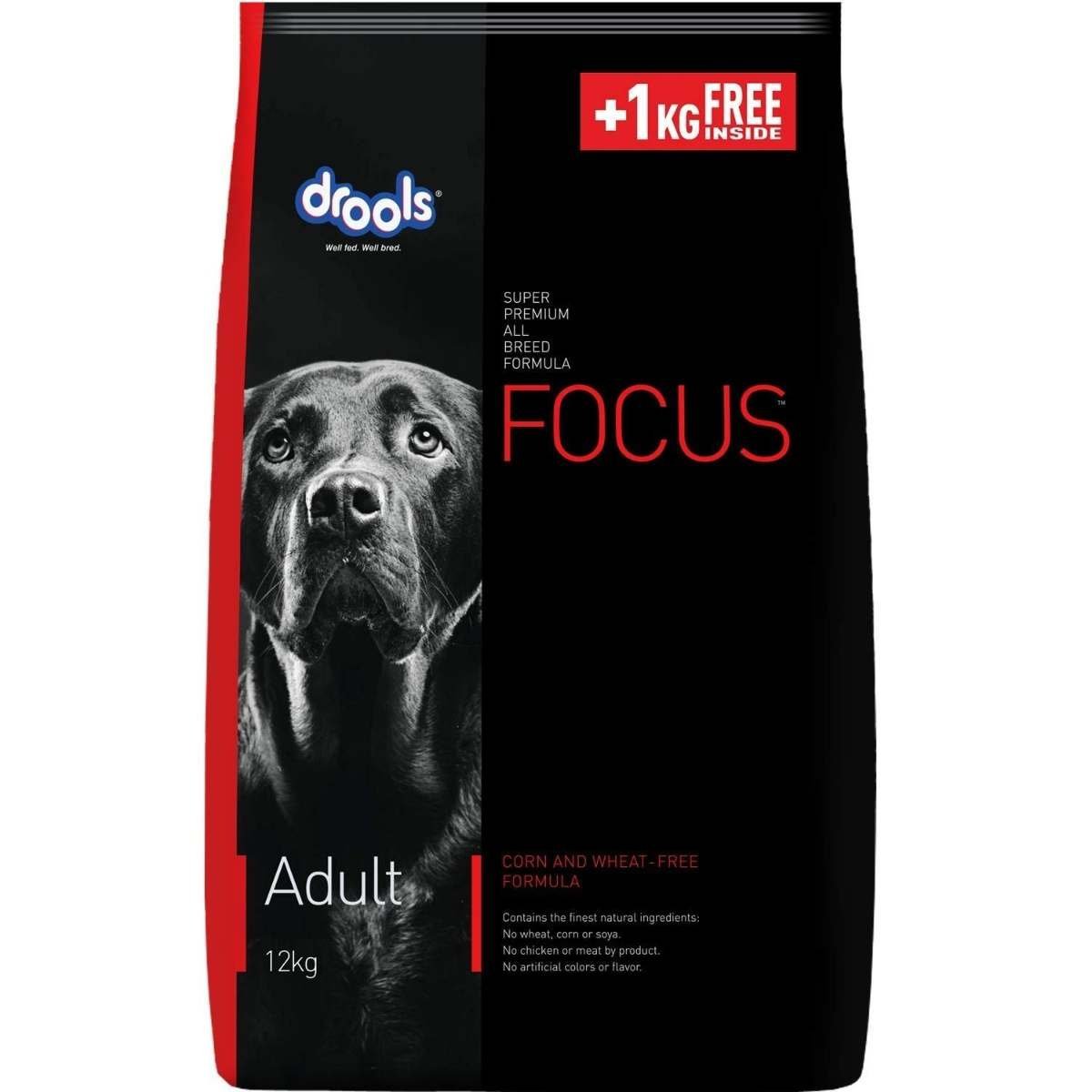 uk61L6FwA9WML-1.jpg Drools Focus Adult Super Premium Chicken Dog Food Kibble, 12 Kg (+1Kg Extra Free Inside) , Total 13 Kg - Fast UK Delivery - Image 1