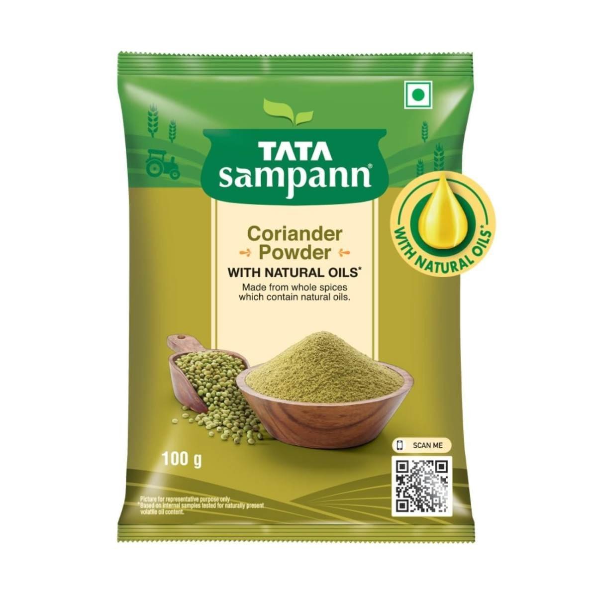 uk61LP77oUQfL-1.jpg Tata Sampann Coriander Powder With Natural Oils, 100g, Dhania Powder - Fast UK Delivery - Image 1