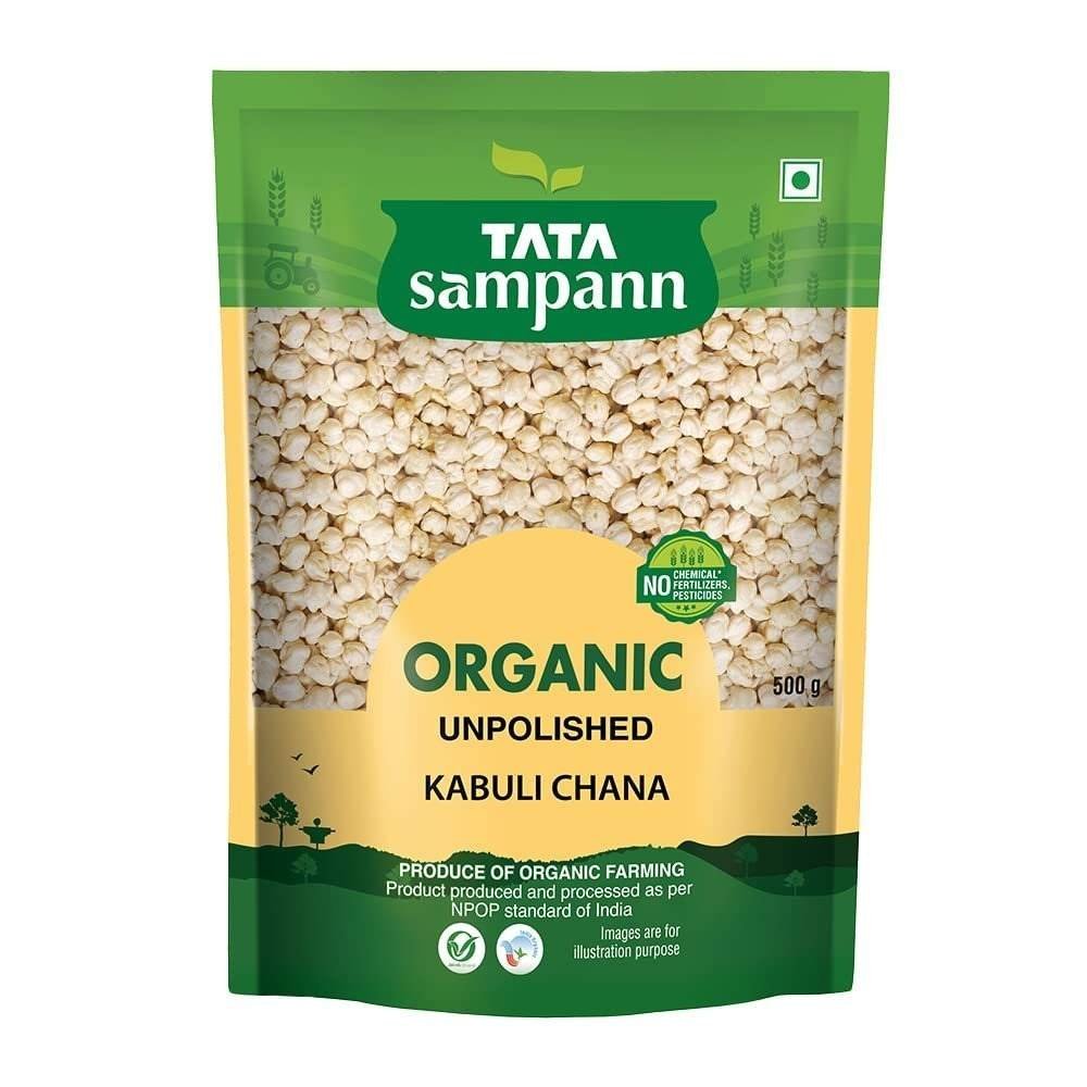 uk61M8m6mEPTL-1.jpg TATA Sampann Organic Kabuli Chana, 500g - Fast UK Delivery - Image 1