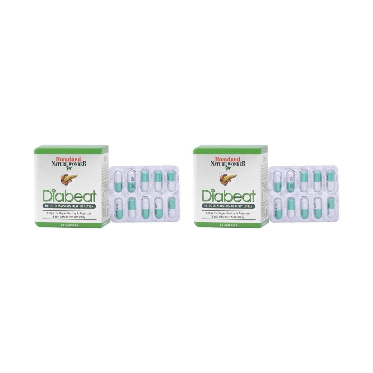 uk61MnXsNqOCL-1.jpg Hamdard Diabeat | 60 Capsules | All-natural Herbal Remedy | Blood Sugar Control | Suitable for Diabetes Care| Naturally Regulates Metabolism | Pack of 2 - Fast UK Delivery - Image 1