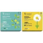 Teabox Detox Kahwa Green Tea 100 Teabags & Teabox Chamomile Green Tea for Stress Relief & Good Sleep, 100 Silken Pyramid Tea Bags - Fast UK Delivery