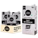 Urban Platter Oat Beverage, 1L (Pack of 3) (OatWOW | Plant Based | Barista Grade | Daily Pantry Essential | Creamy and Delicious) - Fast UK Delivery