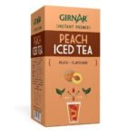 Girnar Instant Premix Iced Green Teabags-Peach Flavour(5 Sachets), 90 Grams - Fast UK Delivery