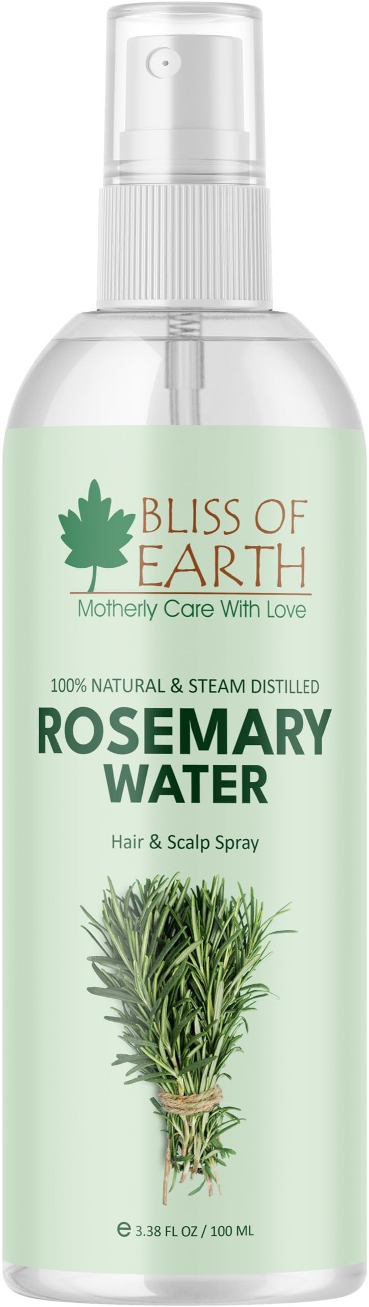 uk61PRlP36GHL-1.jpg Bliss of Earth Rosemary Water Spray For Hair Growth 100ml, 100% Natural Steam Distilled Rosemary Water For Hair & Skin, Helps Reduce Hair fall, Strengthens Hair. - Fast UK Delivery - Image 1