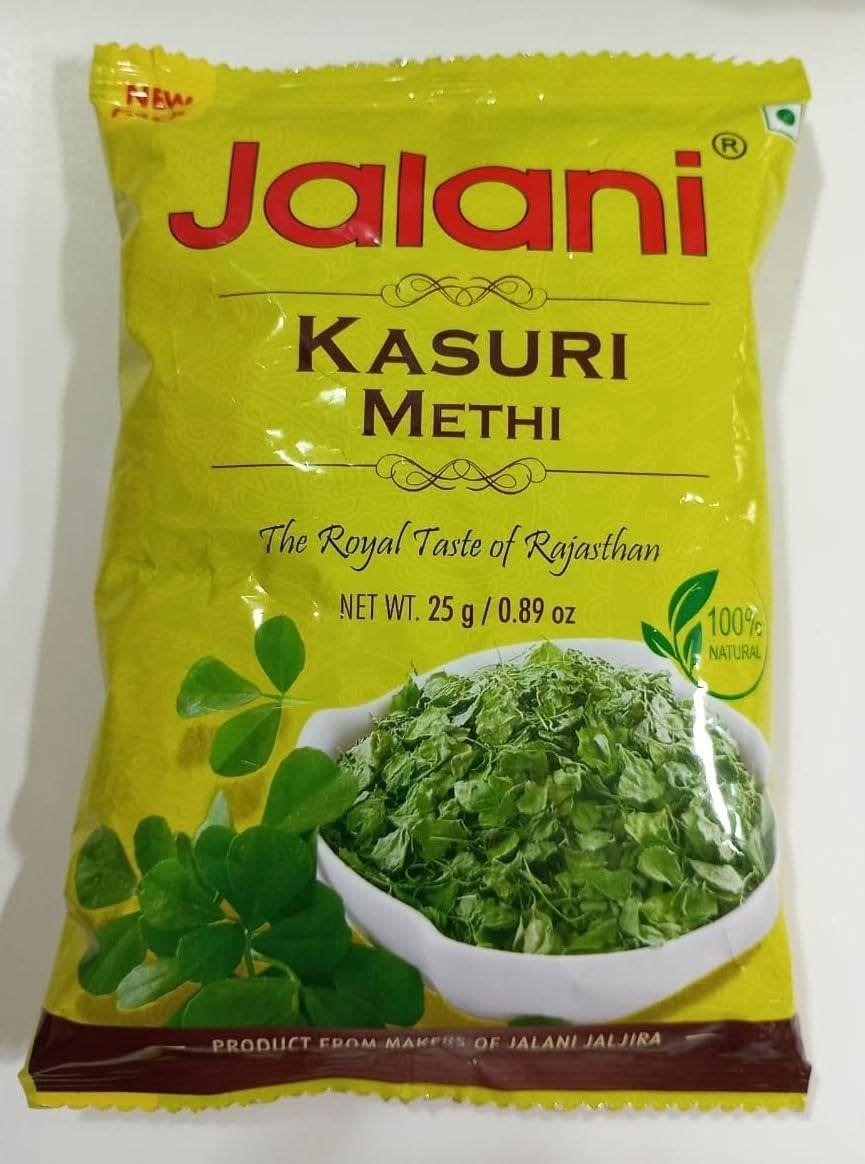 uk61QlWJHmwmL-1.jpg Jalani Kasuri Methi (25g Pouch Each) 75g, Pack of 3 - Fast Shipping to USA & Canada - Image 1