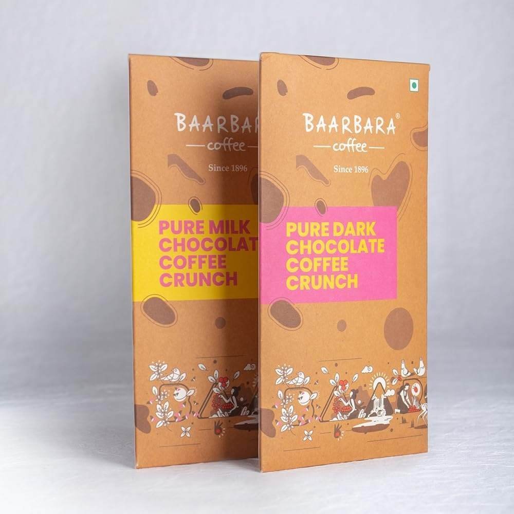 uk61Qz7eE-x6L-1.jpg Baarbara Chocolate | Coffee Crunch Chocolate | Combo of Pure Milk and Pure Dark Chocolate (Combo of 2) - Fast Shipping to USA & Canada - Image 1