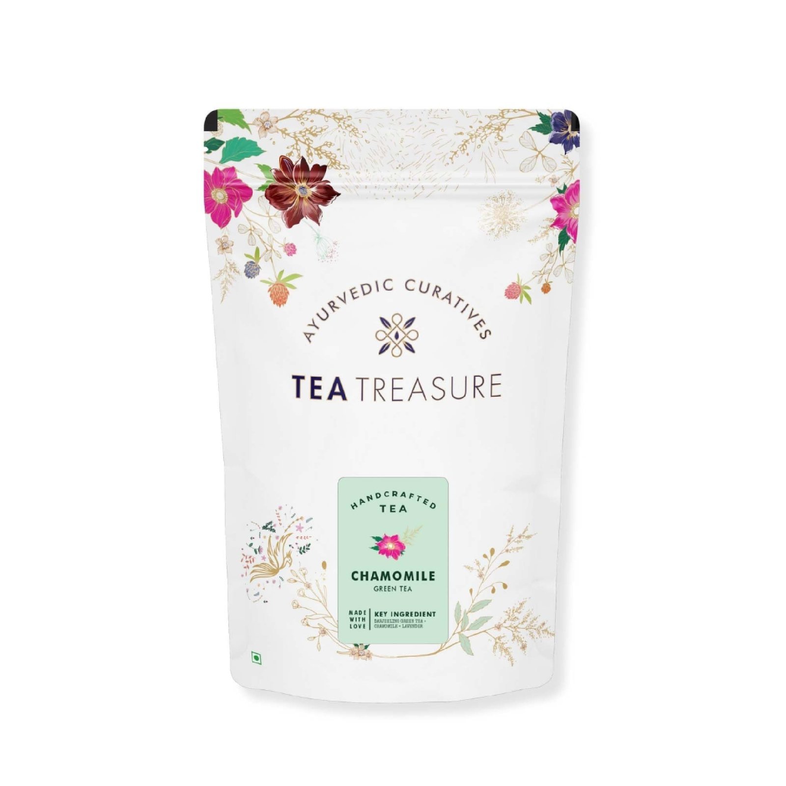 uk61SGU27jgbL-1.jpg Tea Treasure Chamomile Green Tea 100gm | Chamomile Flower Tea - 100 Gram (100 Cups) | Prime Saving Days | Pure Whole Flower Buds of Chamomile | Sleep Tea | Herbal Tea Caffeine Free Calming Tisane Soothing Tea | Pet Jar - Fast UK Delivery - Image 1
