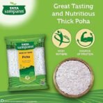 Tata Sampann Thick Poha | Flattened Rice | Thick Poha | 1kg | White Poha | Pack of 2 - Fast UK Delivery - Image 4