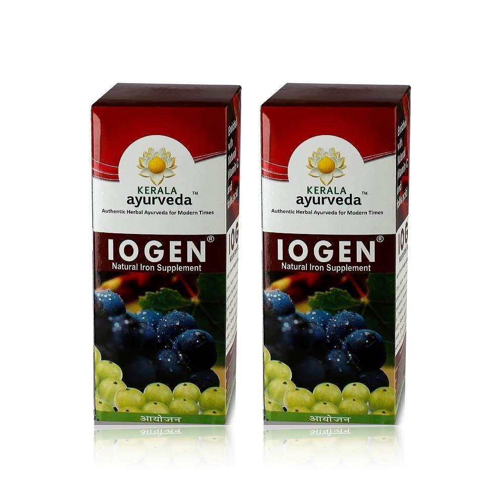 uk61SkoOZmhEL-1.jpg Kerala Ayurveda Iogen 200ml (Pack Of 2, 200ml each) | Natural Iron Supplement | Improves Hemoglobin level | Herbal Iron Supplement | Non-Constipating Iron Tonic | Anemia Syrup | Stimulates Appetite | No Artificial Flavors | With Bilva, Satavari, Draksha, Amla, and Annabedi | - Fast UK Delivery - Image 1