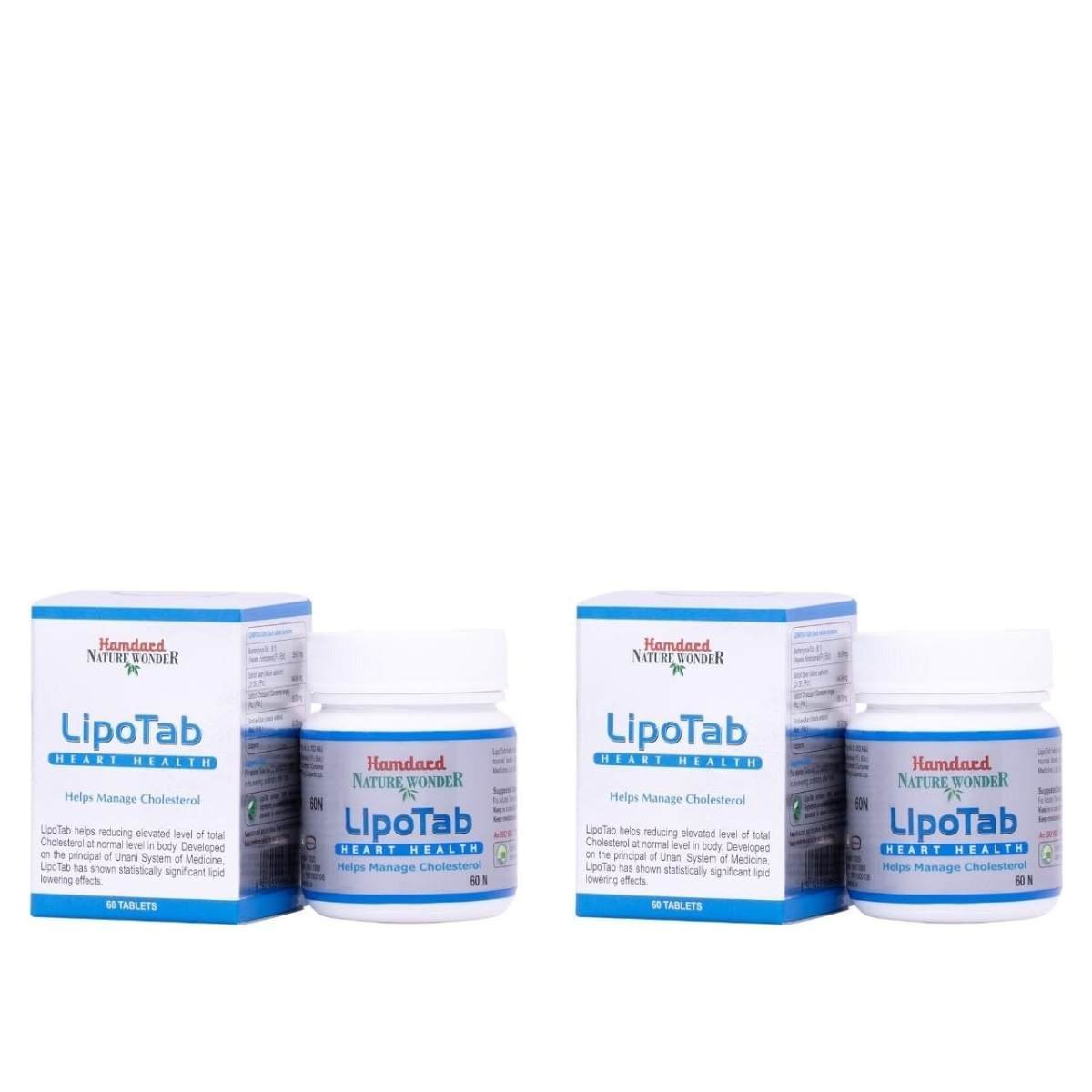 uk61TBl00QVYL-1.jpg Hamdard Lipotab, White, 60 Count | Pack of 2 - Fast UK Delivery - Image 1