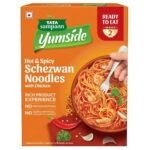 Tata Sampann Yumside Instant Schezwan Chicken Noodles - Non Veg, 285g, Ready to Eat Food, Ready in 60 secs, NO Preservatives, NO Added Artificial Colours & Flavours, Pack of 1 - Fast UK Delivery