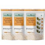 Neuherbs Raw Pumpkin Seeds for Eating, Rich in Protein and Fiber Superfood - 500 G Pack of 3 - Fast UK Delivery