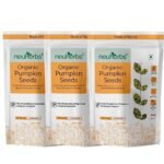 Neuherbs Raw Pumpkin Seeds for Eating, Rich in Protein and Fiber Superfood - 500 G Pack of 3 - Fast UK Delivery