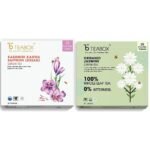 Teabox Fresh Kashmiri Kahwa Saffron (Kesar) Green Tea Bags 25 Pieces & Teabox Organic Jasmine Green Tea 25 Teabags | Sourced From Madurai | For Calm Mind and Relaxation - Fast UK Delivery