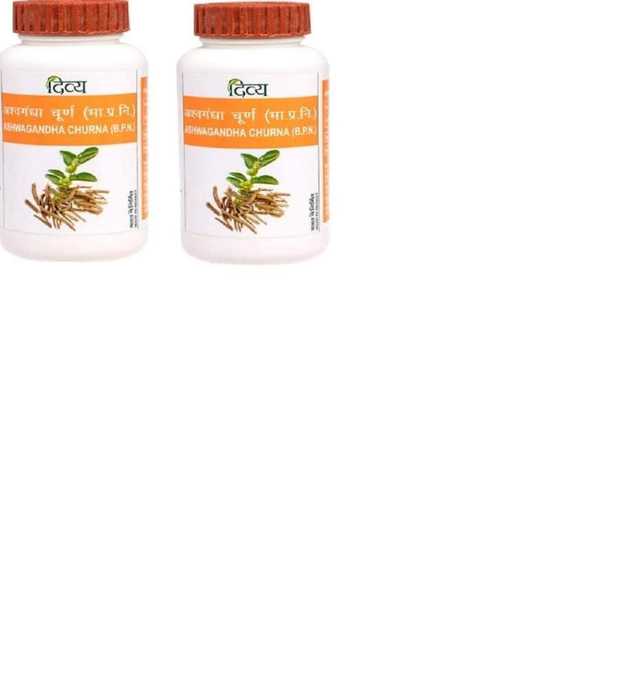 uk61TlU2F7KBL.jpg Patanjali Ashwagandha Churna (2) - (2x100gm) - Fast UK Delivery - Image 1