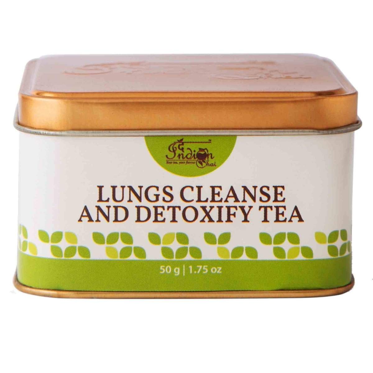 uk61TmfRGWBBL-1.jpg The Indian Chai Lung Cleanse & Detoxify Tea 50g | Anti Smoking Herbal Tea with Burdock Root, Valerian Root, Mullein Leaf, Eucalyptus Leaves & more - Fast UK Delivery - Image 1