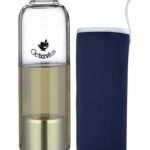 Octavius | Borosilicate Glass Bottle | Green Tea Bottle with Infuser - 520 Ml | Glass Infuser Water Bottle | Fruit Infuser Water Bottle | Tea Filter Strainer (520 ML) - Fast UK Delivery