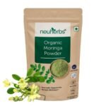 Neuherbs Organic Moringa Powder | Drumstick Leaf Powder/Churna | Rich In Antioxidant & Protein To Support Digestion, Hair & Skin Health | Certified Organic - 100g - Fast UK Delivery