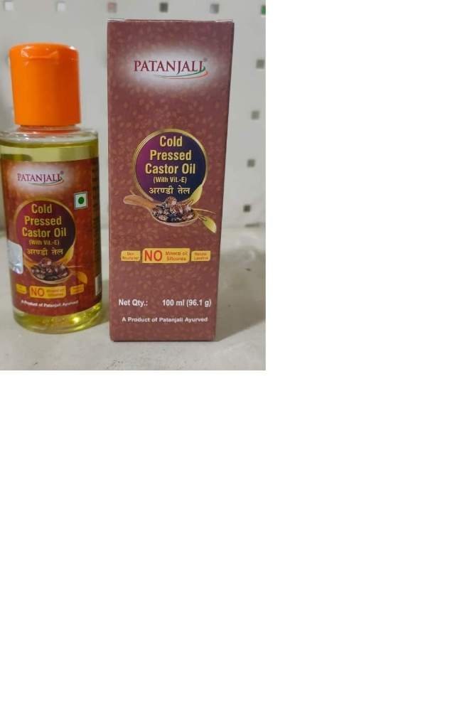 uk61VMCSSZOKL.jpg Patanjali Pure Castor Oil Cold Pressed (With Vitamin E) - 100ml - Fast UK Delivery - Image 1