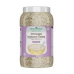 Neuherbs Omega Instant Oats with chia seeds 1kg | Ready to eat cereal, Whole Grain, Breakfast Cereal & Gluten free - Fast UK Delivery
