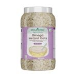 Neuherbs Omega Instant Oats with chia seeds 1kg | Ready to eat cereal, Whole Grain, Breakfast Cereal & Gluten free - Fast UK Delivery